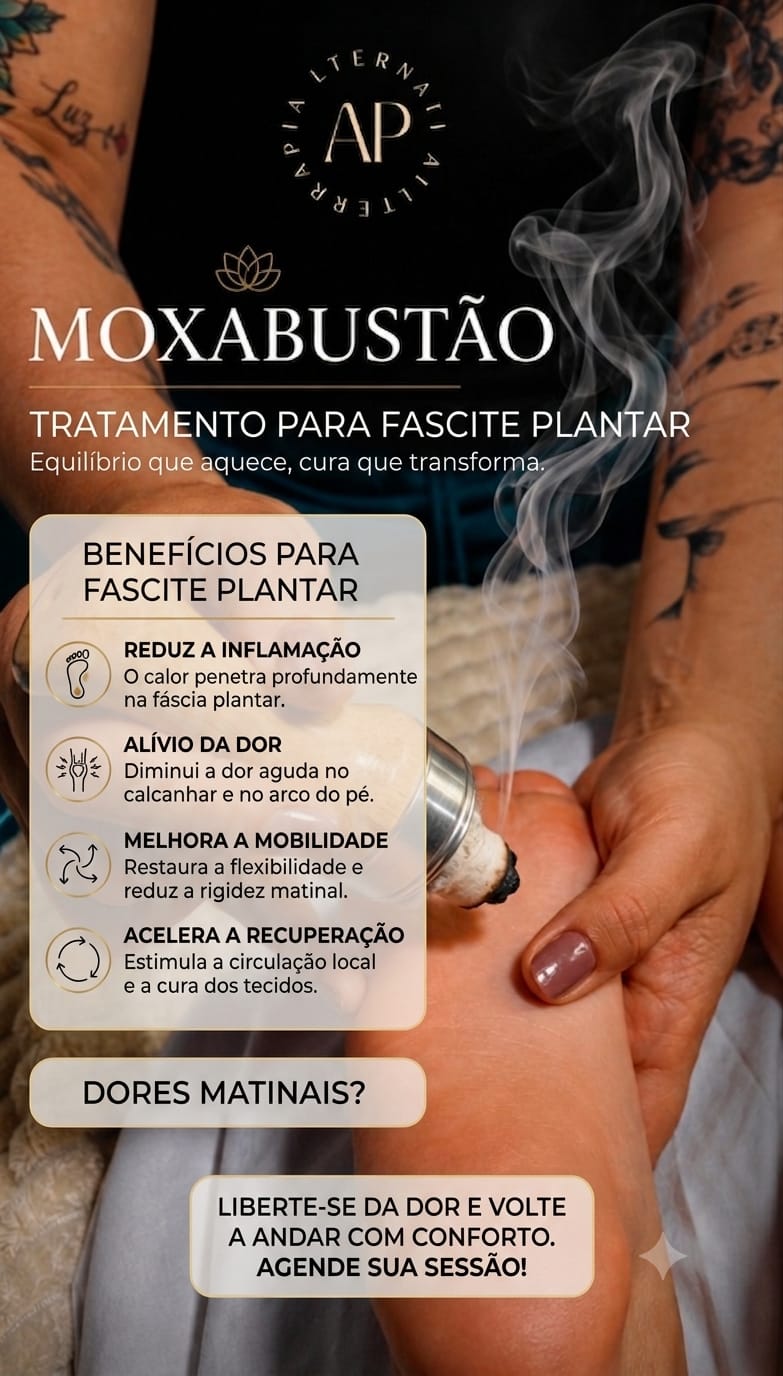 Moxabustão para fascite plantar