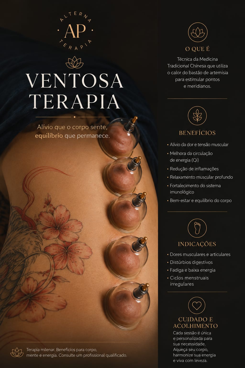 Ventosaterapia — alívio que o corpo sente